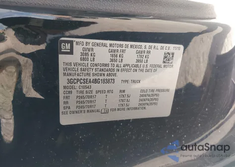 2011 Chevrolet Silverado 1500 Lt from USA, damaged, VIN 3GCPCSEA4BG183873